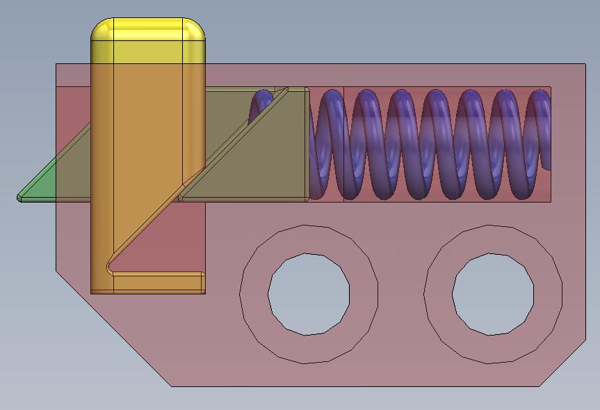 Slider at button rest state