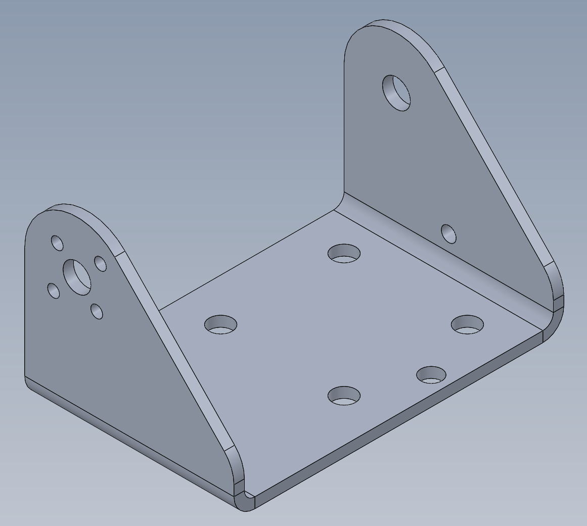 Frame component CAD render